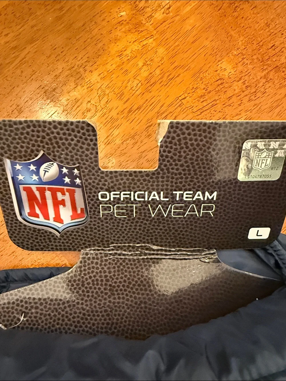 NFL Dallas Cowboys Navy and Gray Pet dog Large Puffer Jacket